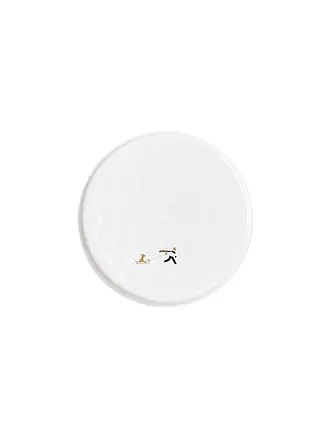 RAEDER | Teller SCHNEETAG 22cm Schlittenfahren | weiss